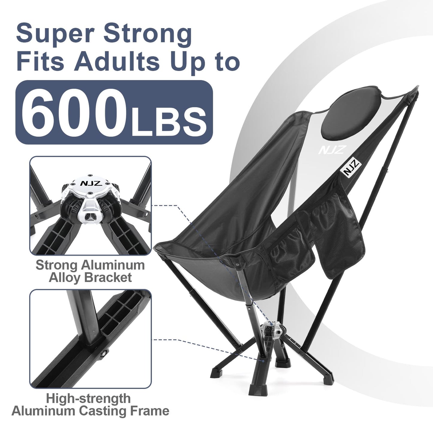 NJZ Portable Camping Chair with Bag