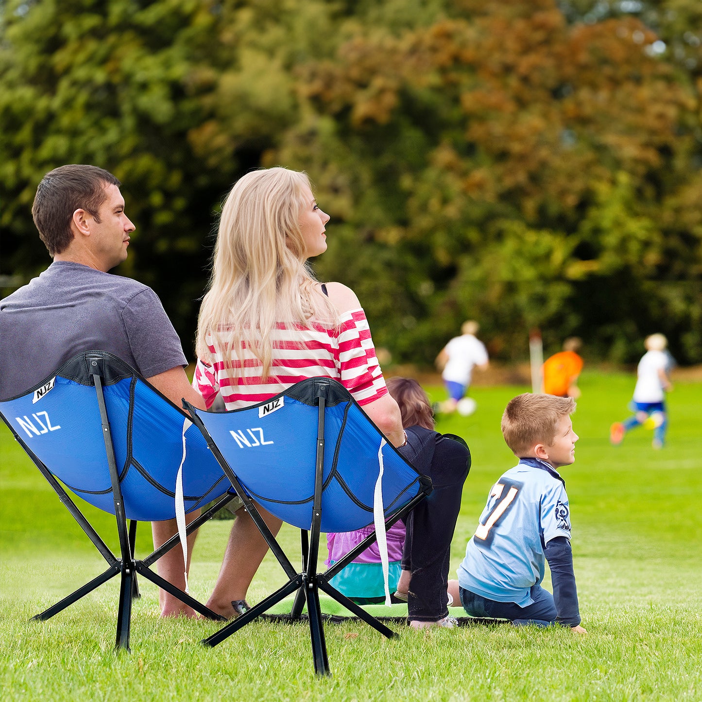 NJZ Outdoor Folding Camp Chair for Sport Soccer Events