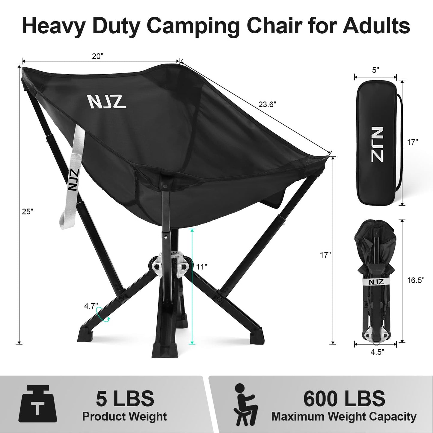 Compact Folding Chairs for Adults NJZ