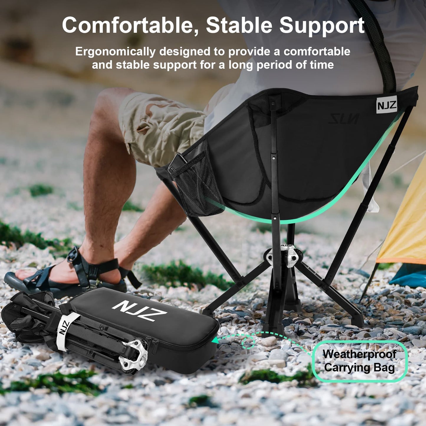 Folding Camping Chairs for Adults Heavy Duty NJZ