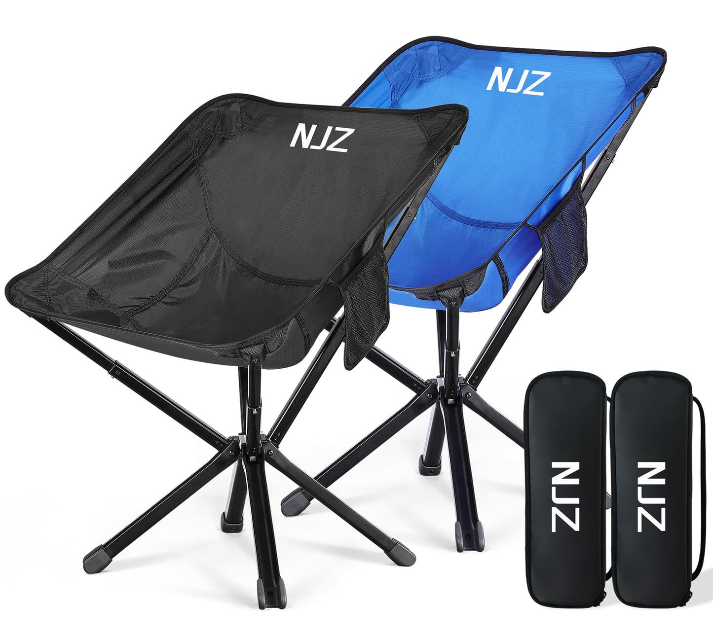 NJZ 2 Packs Folding Hiking Chairs