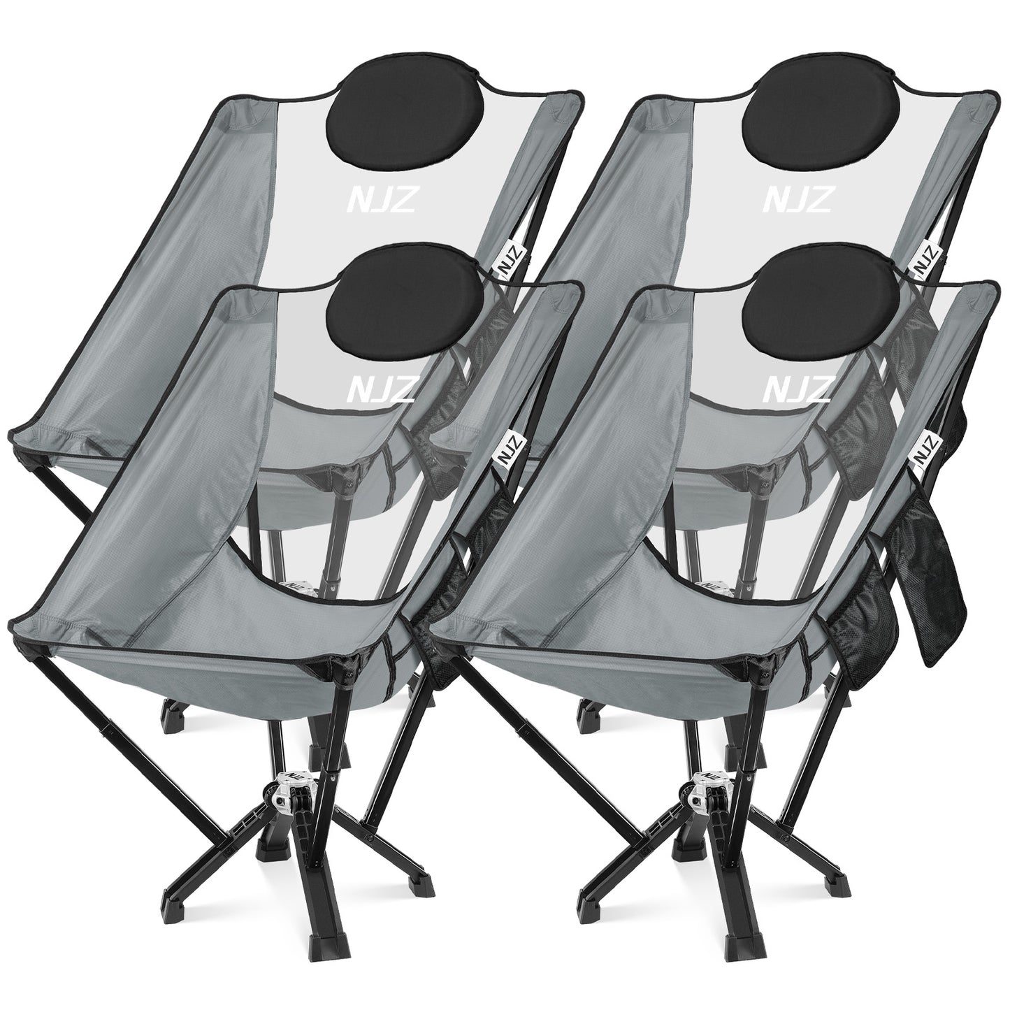 4 Packs: 4xHeavy Duty Chair(Silver)