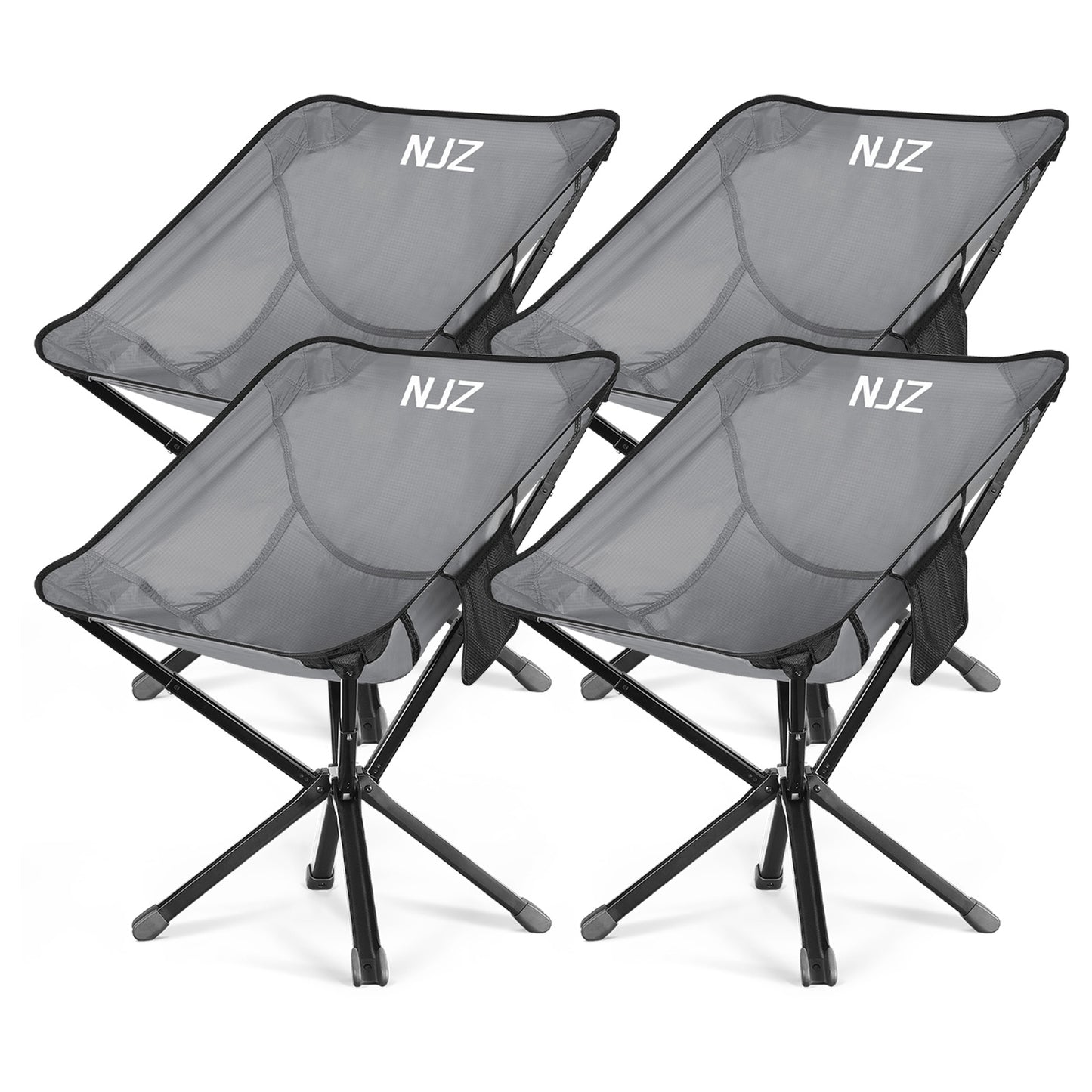 4 Packs: 4xBackpacking Chair(Silver)