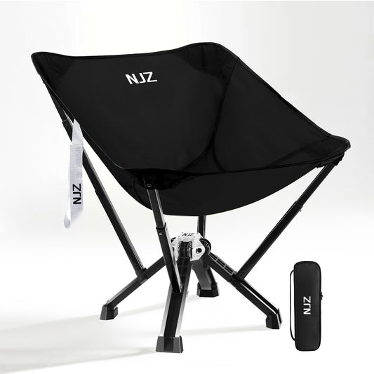NJZ Heavy Duty RV Camping Chair - Compact Folding 450 lbs Capacity