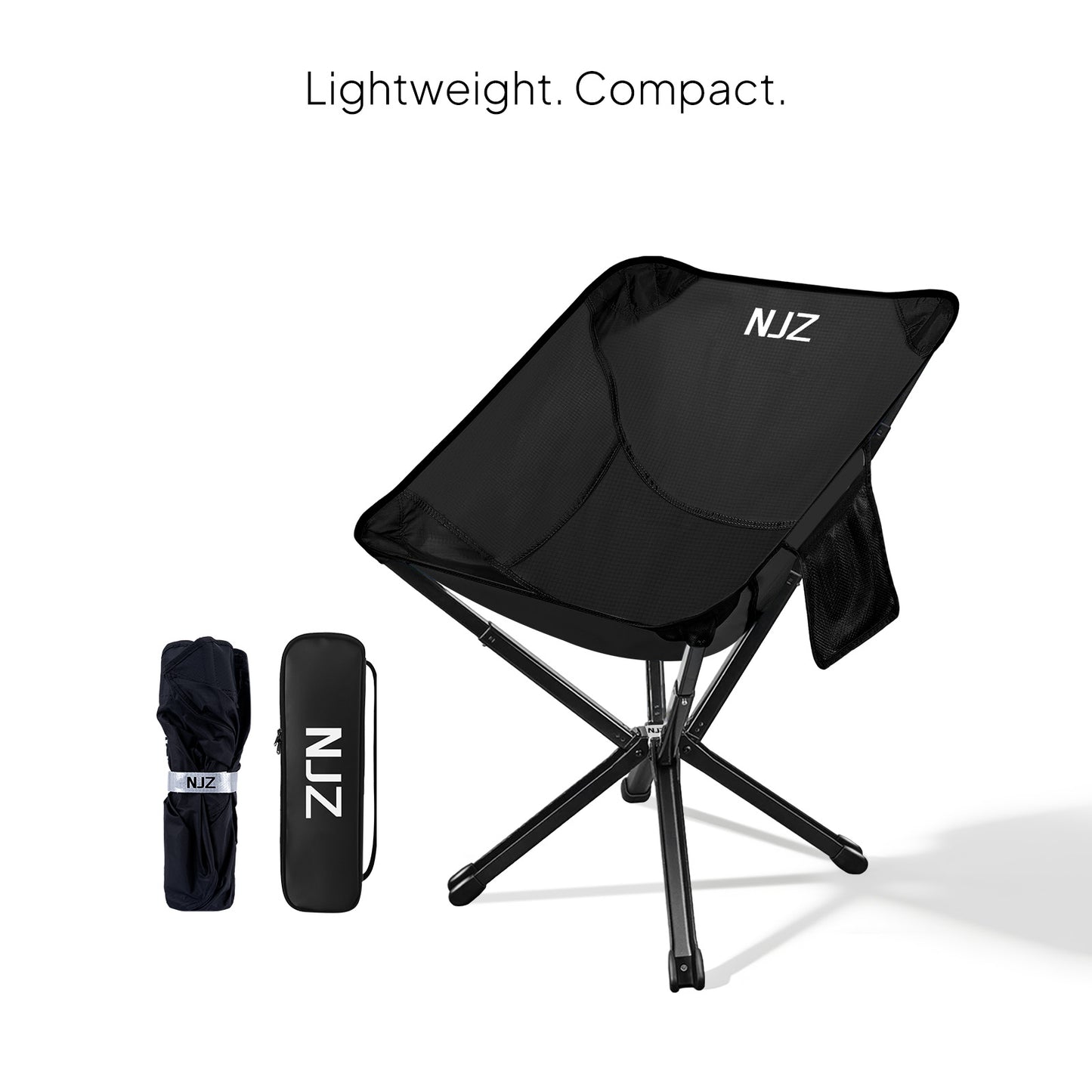 NJZ Ultraleichter Rucksackstuhl – Leichter, tragbarer Campingstuhl (Tragkraft: 90 kg)
