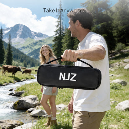 NJZ Ultraleichter Rucksackstuhl – Leichter, tragbarer Campingstuhl (Tragkraft: 90 kg)