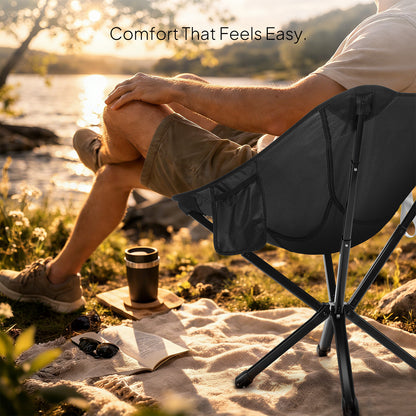 NJZ Ultraleichter Rucksackstuhl – Leichter, tragbarer Campingstuhl (Tragkraft: 90 kg)