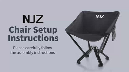 NJZ Heavy Duty Camping Chair 450 lb Capacity – Compact Folding RV Travel Chair