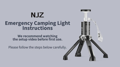 NJZ Rechargeable Camping Light – 20,000mAh Telescopic LED Lantern (3-Level Brightness)