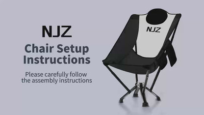 NJZ Heavy Duty High Back Camping Chair - 450 lbs Capacity for Big & Tall